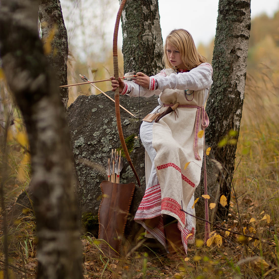 Sexy photo Girls in Slavic costumes in Aracaju
